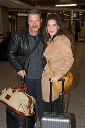 Hardy Krüger jr. mit Ehefrau Alice Krüger bei der Abreise der Dschungelcamp-Kandidaten der RTL Reality-TV-Show Ich bin ein Star - holt mich hier raus nach Australien auf dem Flughafen Frankfurt am Main. Frankfurt, 16.01.2026