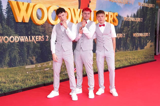 Simon, Noel und Adrian alias Die Creators bei der Premiere des Kinofilms Woodwalkers 2 im Mathäser Filmpalast. München, 16.01.2026