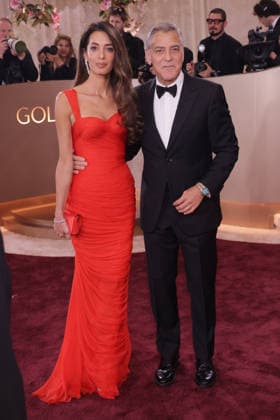 January 11, 2026, Beverly Hills, California, United States: Amal Clooney and George Clooney attend the 83rd annual Golden Globe Awards at The Beverly Hilton Beverly Hills United States - ZUMAs197 20260111_aaa_s197_1152 Copyright: xImagexSpacex