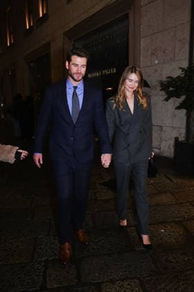 MFW - Ralph Lauren Afterparty Arrivals Liam Hemsworth and girlfriend Gabriella Brooks are seen holding hands while arriving at the Ralph Lauren After Party after attending the fashion show during Milan s Fashion Week Men s Fall Winter 2026-2027 in Milan, Italy on January 16, 2026. Photo by Alessandro Bremec IPA ABACAPRESS.COM Milan Italy  Copyright: xIPA ABACAx