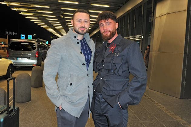RTL - Dschungelcamp 2026. Umut und Ercan Tekin anläßlich der Abreise der Kandidaten der RTL - Sendung Ich bin ein Star - holt mich hier raus zum Dschungel-Camp 2026 in Australien am 17.01.2026 auf dem Flughafen Frankfurt Main. 20260117MWI101621