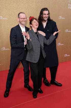 Joachim Trier, Alice Rohrwacher und Oliver Laxe bei der Verleihung des 38. Europäischen Filmpreises 2026 im Haus der Kulturen der Welt. Berlin, 17.01.2026