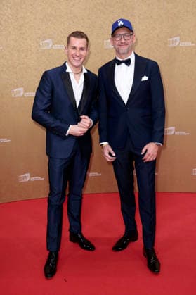 Lukas Sauer und Frank Kusche bei der Verleihung des 38. Europäischen Filmpreises 2026 im Haus der Kulturen der Welt. Berlin, 17.01.2026