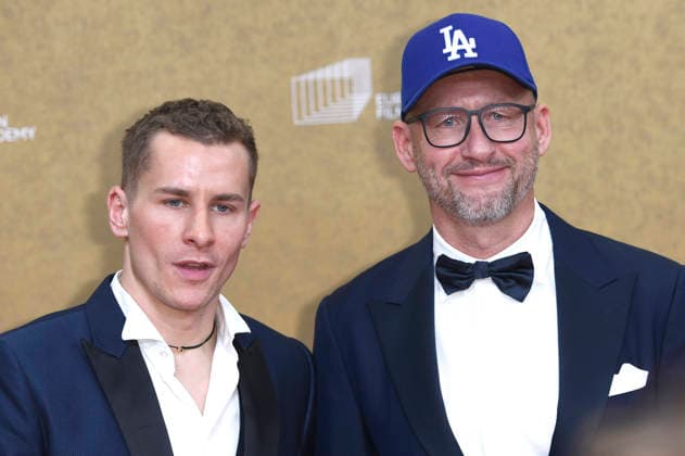 Lukas Sauer und Frank Kusche bei der Verleihung des 38. Europäischen Filmpreises 2026 im Haus der Kulturen der Welt. Berlin, 17.01.2026