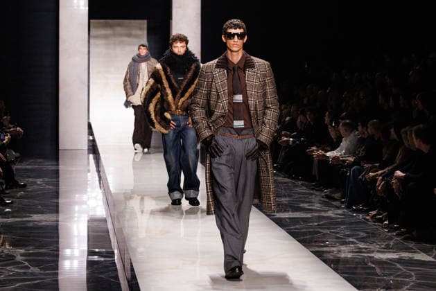 Foto IPP - Cinzia Camela Gruppo Editoriale LiveMedia Milano 17 01 2026 Nella foto: A model walks the runway during the Dolce and Gabbana Fall Winter 2026–2027 menswear show at Milan Men s Fashion Week, on January 17, 2026, in Milan, Italy. Photo by Cinzia Camela. Italy Photo Press - World Copyright Dolce e Gabbana - Runway - Milan