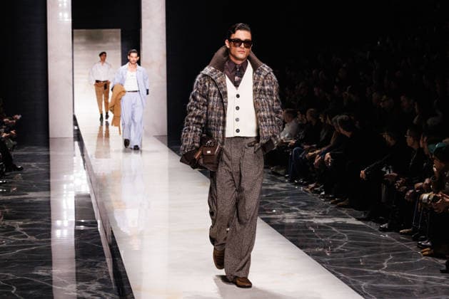 Foto IPP - Cinzia Camela Gruppo Editoriale LiveMedia Milano 17 01 2026 Nella foto: A model walks the runway during the Dolce and Gabbana Fall Winter 2026–2027 menswear show at Milan Men s Fashion Week, on January 17, 2026, in Milan, Italy. Photo by Cinzia Camela. Italy Photo Press - World Copyright Dolce e Gabbana - Runway - Milan