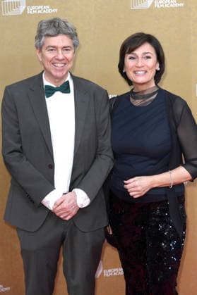 Andres Veiel und andra Maischberger bei der Verleihung des 38. Europäischen Filmpreises 2026 im Haus der Kulturen der Welt. Berlin, 17.01.2026