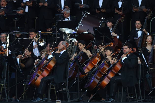 Santiago January 17, 2026 At the National Stadium, the National Symphony Orchestra of Chile and the Symphonic Choir of the University of Chile present the concert, Carmina Burana Jonnathan Oyarzun Aton Chile, Santiago Chile Aton Chile Aton 1118945  Copyright: JONNATHANxOYARZUN ATONxCHILE