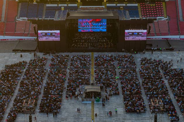 Santiago January 17, 2026 The National Symphony Orchestra of Chile and the Symphonic Choir of the University of Chile present the concert, Carmina Burana, at the National Stadium Javier Torres Aton Chile, Santiago Chile Aton 1118975  Copyright: JAVIERxTORRES ATONxCHILE