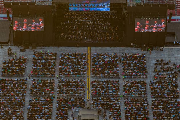 Santiago January 17, 2026 The National Symphony Orchestra of Chile and the Symphonic Choir of the University of Chile present the concert, Carmina Burana, at the National Stadium Javier Torres Aton Chile, Santiago Chile Aton Chile Aton 1118989  Copyright: JAVIERxTORRES ATONxCHILE
