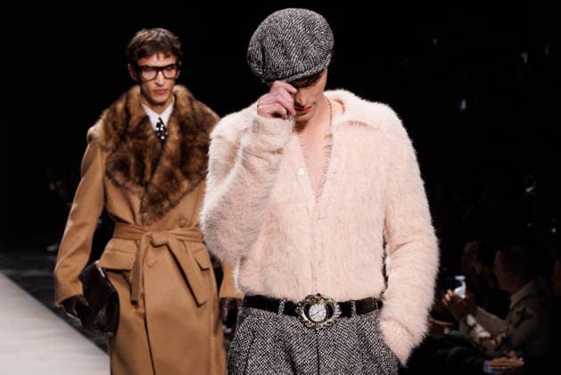 News - Dolce & Gabbana - Runway - Milan Fashion Week - Menswear Fall Winter 2026-2027 Model walk the runway for the finale during the Dolce &amp; Gabbana Fall Winter 2026 2027 menswear show at Milan Men s Fashion Week, on January 17, 2026, in Milan, Italy. Photo by Cinzia Camela. Milan Metropol Italy Copyright: xCinziaxCamelax xLiveMediax LPN_2243871