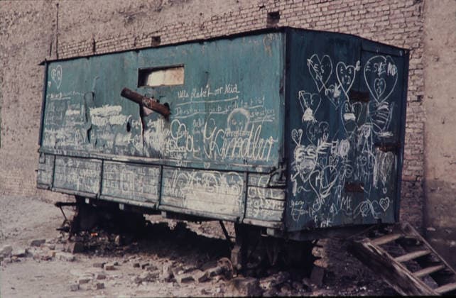 Berlin GER, 20220101, Aufnahme Berlin, ca.1969, Stadtansicht, Kreuzberg Wohnwagen *** Berlin GER, 20220101, photo Berlin, ca 1969, city view, Kreuzberg caravan