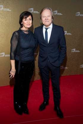 abb: Sandra Maischberger und Jan Kerhart zu Gast auf dem roten Teppich bei der Gala zur Verleihung der European Film Awards 2026 - Europaeischer Filmpreis 2026 im Haus der Kulturen der Welt am 17.01.2026 in Berlin Berlin Deutschland