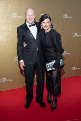 abb: Stellan Skarsgard und mit Wife Ehefrau Megan Everett zu Gast auf dem roten Teppich bei der Gala zur Verleihung der European Film Awards 2026 - Europaeischer Filmpreis 2026 im Haus der Kulturen der Welt am 17.01.2026 in Berlin Berlin Deutschland