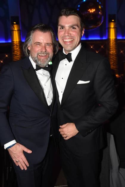 Thomas Aigner Immobilienunternehmer Martin Steinbeiss Vertriebsleiter Aigner Immobilien Muenchen 17.01.2026 Paulaner am Nockherberg Muenchner Gschichten CSU Schwarzweiss Ball Foto Muenchen
