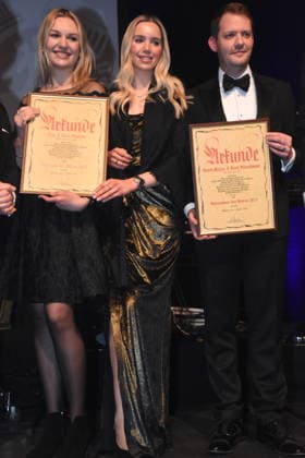 Newcomer des Jahres Ena Operta und Nira Operta, BYENA Beauty Unternehmer des Jahres Daniel Metzler und Josef Fleischmann, -Abwesend -Isar Aerospace Muenchen 17.01.2026 Paulaner am Nockherberg Muenchner Gschichten CSU Schwarzweiss Ball Foto Muenchen
