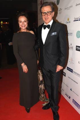Ulrike Grimm CSU Stadtraetin Dr Wolfgang Hiltscher Zahnarzt Muenchen 17.01.2026 Paulaner am Nockherberg Muenchner Gschichten CSU Schwarzweiss Ball Foto Muenchen