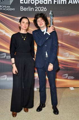 Sophie Mas und Ugo Bienvenu bei der Verleihung des EUROPEAN FILM AWARDS 2026 in Berlin am 17.01.2026