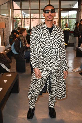 Milan, Milan Men s Fashion Week: Fall Winter 2026 - Men s Fashion, Fall Winter 2026 - Simon Cracker show. Front row: Durand Bernarr  Copyright: xSimonaxChiocciax xipa-agency.netx xFotosickix IPA_Agency_IPA70241188