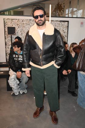 Milan, Milan Men s Fashion Week: Fall Winter 2026 - Men s Fashion, Fall Winter 2026 - Simon Cracker show. Front row: Giorgio Giangiulio  Copyright: xSimonaxChiocciax xipa-agency.netx xFotosickix IPA_Agency_IPA70241214
