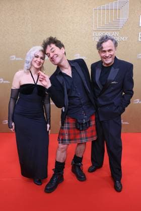 European Film Awards 2026 Roter Teppich und Preisverleihung Dascha Dauenhauer, Mark Cousins, Robert Lehniger European Film Awards 2026, Haus der Kulturen der Welt, Berlin Datum: 17.01.2026 Copyright: xEventpressxKratschx