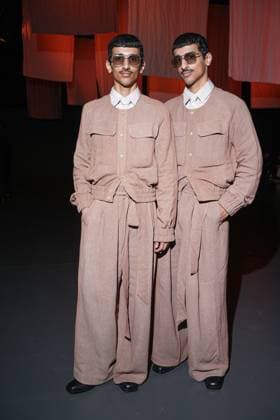 Milan, Milan Men s Fashion Week: Fall Winter 2026 - Men s Fashion, Fall Winter 2026 - QASIMI Fashion Show - front row In the photo: Twins Hadban  Copyright: xRiccardoxGIordanox xipa-agency.netx xRiccardoxGiordanox IPA_Agency_IPA70250061