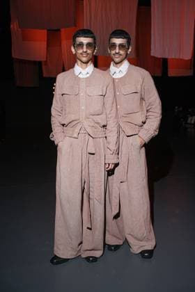 Milan, Milan Men s Fashion Week: Fall Winter 2026 - Men s Fashion, Fall Winter 2026 - QASIMI Fashion Show - front row In the photo: Twins Hadban  Copyright: xRiccardoxGIordanox xipa-agency.netx xRiccardoxGiordanox IPA_Agency_IPA70250088
