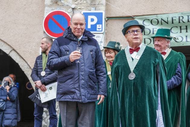 PRINCE ALBERT II DE MONACO A BRUIS LES BARONNIES PHOTOPQR LE DAUPHINE Laurie MUSCIO Buis les Baronnies 18 01 2026 Buis les Baronnies Drôme , January 18, 2026 Buis les Baronnies received its baron, Prince Albert II of Monaco on the occasion of the olive and oil festival and took the opportunity to appoint him knight of the olive tree brotherhood during a public ceremony Photo Laurie Muscio Le Dauphiné Libéré Buis les Baronnies Drôme , January 18, 2026 Buis les Baronnies welcomed its baron, Prince Albert II of Monaco, on the occasion of the olive and oil festival and took the opportunity to name him a knight of the olive brotherhood during a public ceremony Buis les Baronnies Drôme Rhône Alpes France  Copyright: xPHOTOPQR LExDAUPHINE MAXPPPxLauriexMUSCIOx 20260118JDL0185 20260118JDL0185
