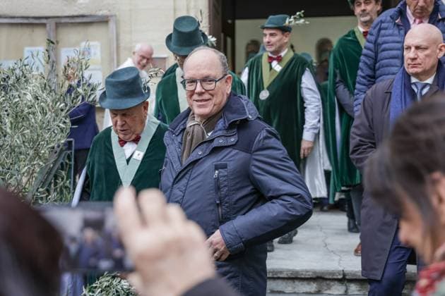 PRINCE ALBERT II DE MONACO A BRUIS LES BARONNIES PHOTOPQR LE DAUPHINE Laurie MUSCIO Buis les Baronnies 18 01 2026 Buis les Baronnies Drôme , January 18, 2026 Buis les Baronnies received its baron, Prince Albert II of Monaco on the occasion of the olive and oil festival and took the opportunity to appoint him knight of the olive tree brotherhood during a public ceremony Photo Laurie Muscio Le Dauphiné Libéré Buis les Baronnies Drôme , January 18, 2026 Buis les Baronnies welcomed its baron, Prince Albert II of Monaco, on the occasion of the olive and oil festival and took the opportunity to name him a knight of the olive brotherhood during a public ceremony Buis les Baronnies Drôme Rhône Alpes France  Copyright: xPHOTOPQR LExDAUPHINE MAXPPPxLauriexMUSCIOx 20260118JDL0192 20260118JDL0192