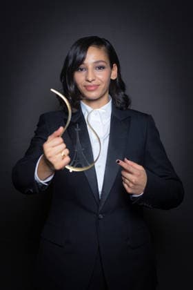 Exclusive - Ceremonie Des Lumieres 2026 - Portrait Exclusive - Nadia Melliti Best Female Revelation winner attends the Ceremonie Des Lumieres 31th International Press Award Ceremony at l Institut du Monde Arabe on January 18, 2026 in Paris, France. Photo by Nasser Berzane ABACAPRESS.COM Paris France  Copyright: xBerzanexNasser ABACAx