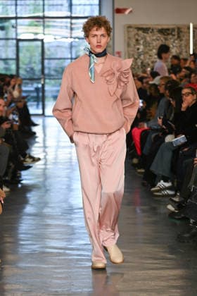 Milan, Milan Men s Fashion Week: Fall Winter 2026 - Men s Fashion, Fall Winter 2026 - Miguel Vieira fashion show. Fashion show photo: model  Copyright: xSimonaxChiocciax xipa-agency.netx xFotosickix IPA_Agency_IPA70287729