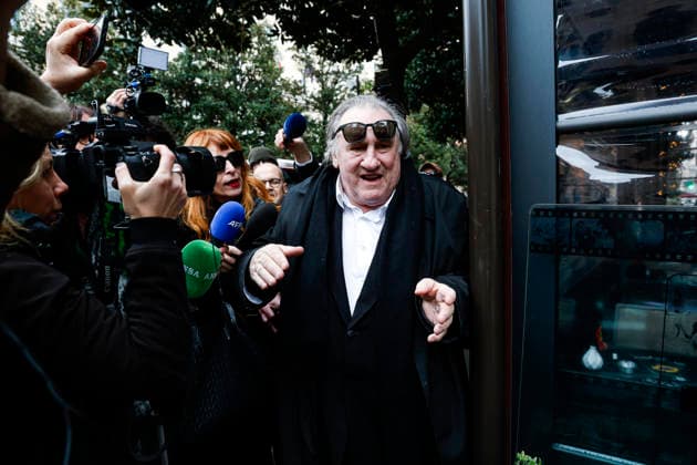 January 19, 2026, Rome, ITALIA ROMA: French actor Gerard Depardieu at the end of his meeting with Italian photographer Rino Barillari at Harry s Bar in Via Veneto, in Rome, Italy, 19 January 2026. In 2024 the French actor threw ice at the photographer and punched him right here at Harry s Bar, sending him to the hospital with a ten-day prognosis. ANSA ANGELO CARCONI Rome ITALIA ROMA  - ZUMAa110 20260119_zaf_a110_014 Copyright: xAngeloxCarconix