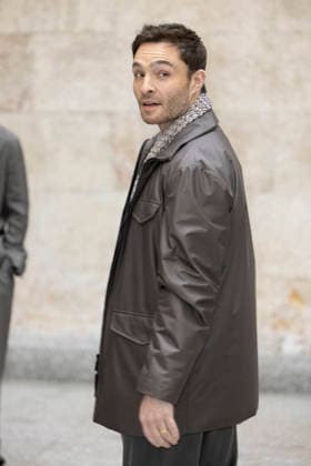 MFW - Menswear Fall Winter 2026-27 ARMANI Photocall MILAN, ITALY - JANUARY 19: Ed Westwick arrives at the Giorgio Armani fashion show during the Milan Fashion Week - Menswear Fall Winter 2026-2027 on January 19, 2026 in Milan, Italy. Photo by Marco Piovanotto Abacapress.com  Copyright: xPiovanottoxMarco ABACAx