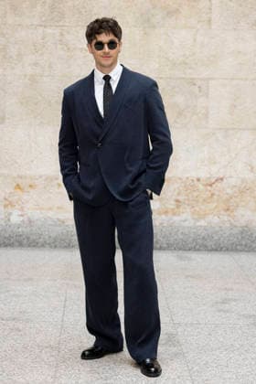 MFW - Menswear Fall Winter 2026-27 ARMANI Photocall MILAN, ITALY - JANUARY 19: Tom Blyth arrives at the Giorgio Armani fashion show during the Milan Fashion Week - Menswear Fall Winter 2026-2027 on January 19, 2026 in Milan, Italy. Photo by Marco Piovanotto Abacapress.com  Copyright: xPiovanottoxMarco ABACAx