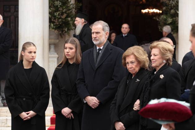 January 19, 2026, Athens, Greece: Spain s King Felipe VI and his mother, emeritus Queen Sofia and Spanish Crown Princess Leonor and Princess Sofia, Cueen Anne-Marie of Greece at Athens Cathedral for the funeral of Princess Irene of Greece. Athens Greece - ZUMAv62_ 20260119_zaf_v62_008 Copyright: xAristidisxVafeiadakisx
