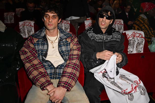 Milan, Milan Men s Fashion Week: Fall Winter 2026 - Men s Fashion, Fall Winter 2026. - PDF - fashion show . arrivals. Pictured: Bresh, Tedua  Copyright: xSimonaxChiocciax xipa-agency.netx xFotosickix IPA_Agency_IPA70306575