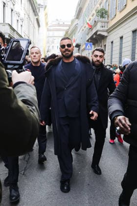 Milan, Milan Fashion Week Menswear Fall Winter 2026 2027 - Men s Fashion, Fall Winter 2026 2027 - Giorgio Armani Fashion Show - Guest Arrivals. Pictured: Ricky Martin  Copyright: xAlessandroxBremecx xipa-agency.netx xx IPA_Agency_IPA70307094