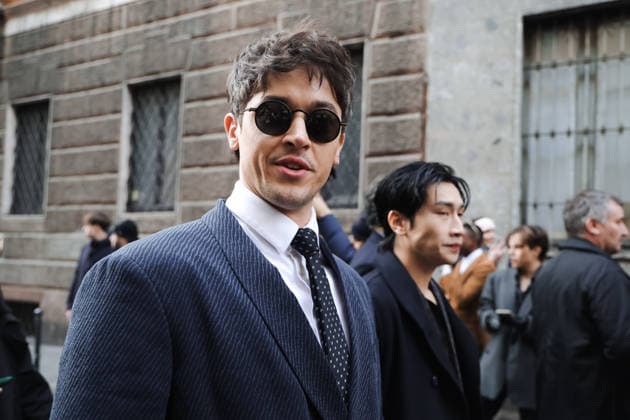 Milan, Milan Fashion Week Menswear Fall Winter 2026 2027 - Men s Fashion, Fall Winter 2026 2027 - Giorgio Armani Fashion Show - Guest Arrivals. Pictured: Tom Blyth  Copyright: xAlessandroxBremecx xipa-agency.netx xx IPA_Agency_IPA70307112