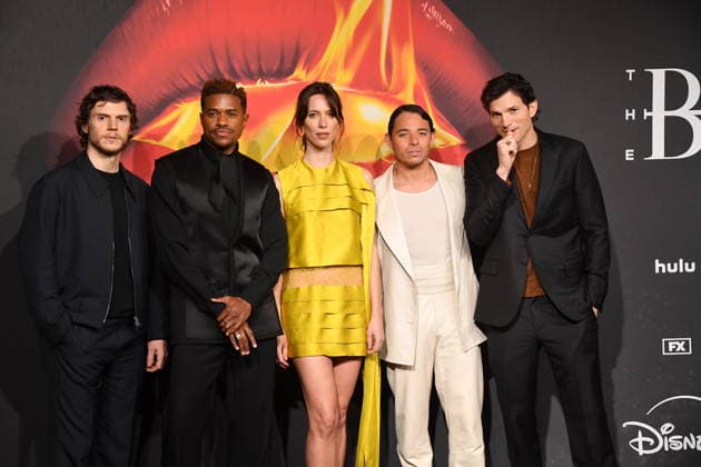 Rome, Baths of Diocletian Series Premiere The Beauty , Pictured: Evan Peters, Jeremy Pope, Rebecca Hall, Anthony Ramos, Ashton Kutcher  Copyright: xVincenzoxLandix xipa-agency.netx xVincenzoxLandix IPA_Agency_IPA70310606