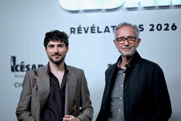 Cesar Revelations 2026 Photocall In Paris. FC PARIS, FRANCE - JANUARY 19 Guillaume Marbeck and Thierry Lhermitte attend the Cesar - Revelations 2026 Photocall at Elysee Montmartre on January 19, 2026 in Paris, France. Photo by Franck Castel ABACAPRESS.COM Paris France  Copyright: xCastelxFranck ABACAx