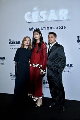 Cesar Revelations 2026 Photocall In Paris. FC PARIS, FRANCE - JANUARY 19 Isabelle Huppert and Bella Kim attend the Cesar - Revelations 2026 Photocall at Elysee Montmartre on January 19, 2026 in Paris, France. Photo by Franck Castel ABACAPRESS.COM Paris France  Copyright: xCastelxFranck ABACAx