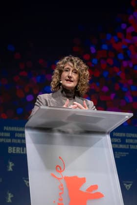 Programm-Pressekonferenz zu den 76. Internationalen Filmfestspielen Berlin am 20.01.2026 mit Intendantin Tricia Tuttle. Bei den diesjaehrigen Filmfestspielen in Berlin konkurrieren vom 12. bis 22. Februar insgesamt 22 Wettbewerbsbeitraege um den Goldenen und die Silbernen Baeren. Darunter sind ein Debuetfilm, ein Animationsfilm und eine Dokumentation, wie Berlinale-Intendantin Tricia Tuttle am Dienstag bei der Vorstellung des Programms der 76. Internationalen Filmfestspiele sagte. Der deutsche Film ist mit drei Produktionen vertreten. (Siehe epd-Meldung vom 20.01.2026) EDITORIAL USE ONLY