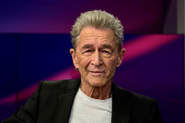 GER, Berlin, studio, guest on - maischberger, political talk show, TV, format, with host - Sandra Maischberger, Das Erste, from Adlershof - at Studio 20, pictured from left: Peter Maffay (musician), January 20, 2026, Copyright: HMBxMedia UwexKoch