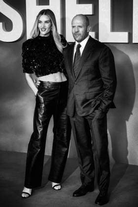 UK Premiere of Shelter on Tuesday 20 January 2026 Rosie Huntington-Whiteley and Jason Statham seen at the UK Premiere of Shelter on Tuesday 20 January 2026 at Cineworld Leicester Square, London. Editors Note: Image converted to monochrome., Credit:Julie Edwards Avalon  Copyright: xJuliexEdwardsx xAvalonx 1067750844