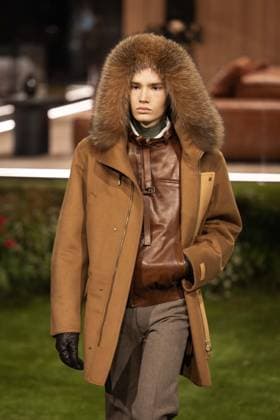 PFW - Louis Vuitton Menswear Ready-to-wear Fall-Winter 2026 2027 collection - Runway A model presents a creation for the Louis Vuitton Menswear Ready-to-wear Fall-Winter 2026 2027 collection as part of the Paris Fashion Week in Paris on January 20, 2026. Photo by Alexis Jumeau ABACAPRESS.COM Paris France  Copyright: xJumeauxAlexis ABACAx
