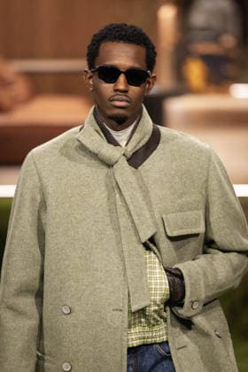 PFW - Louis Vuitton Menswear Ready-to-wear Fall-Winter 2026 2027 collection - Runway A model presents a creation for the Louis Vuitton Menswear Ready-to-wear Fall-Winter 2026 2027 collection as part of the Paris Fashion Week in Paris on January 20, 2026. Photo by Alexis Jumeau ABACAPRESS.COM Paris France  Copyright: xJumeauxAlexis ABACAx