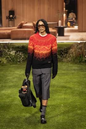PFW - Louis Vuitton Menswear Ready-to-wear Fall-Winter 2026 2027 collection - Runway A model presents a creation for the Louis Vuitton Menswear Ready-to-wear Fall-Winter 2026 2027 collection as part of the Paris Fashion Week in Paris on January 20, 2026. Photo by Alexis Jumeau ABACAPRESS.COM Paris France  Copyright: xJumeauxAlexis ABACAx