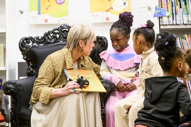 Amsterdam, The Netherlands, 2026-01-21 05:35:23 AMSTERDAM, January 21, 2026, OBA Princess Laurentien reads during the National Reading Breakfast at the Amsterdam Public Library (OBA), Reigersbos location. Twenty years ago, at this same location, the Princess read for the first time during the National Reading Days. The Reading Breakfast traditionally kicks off the National Reading Days campaign. PHOTO: NLBeeld Patrick van Emst Credit: NL Beeld Patrick van Emst  Copyright: xx x