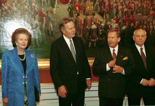 Mark Carney, Prime Minister of Canada, delivered special address at the World Economic Forum s Annual Meeting 2026 in Davos, Switzerland. In 1978, the Czech dissident Vaclav Havel, later president, wrote an essay called The Power of the Powerless, and in it, he asked a simple question: how did the communist system sustain itself? The system s power comes not from its truth, but from everyone s willingness to perform as if it were true, and its fragility comes from the same source. When even one person stops performing, the illusion begins to crack. +++FILE PHOTO++From left to right former former British Prime Minister Margaret Thatcher, former US President George Bush, Czech President Vaclav Havel, former Soviet president Mikhail Gorbachev  CTKPhotoFO00143591