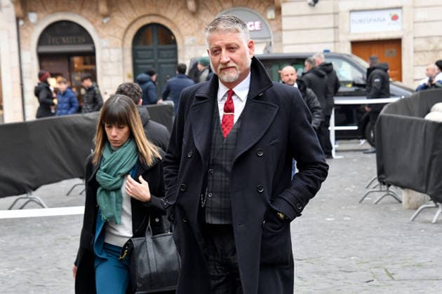 Rome, Death of Valentino Garavani - Chapel of Rest in Rome at his Foundation in Piazza Mignanelli - In the photo: the Minister of Culture Alessandro Giuli  Copyright: xVincenzoxLandix xipa-agency.netx xDxAngelo Landix IPA_Agency_IPA70373583